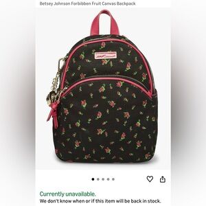 Betsey Johnson Forbibben Fruit Canvas Backpack
